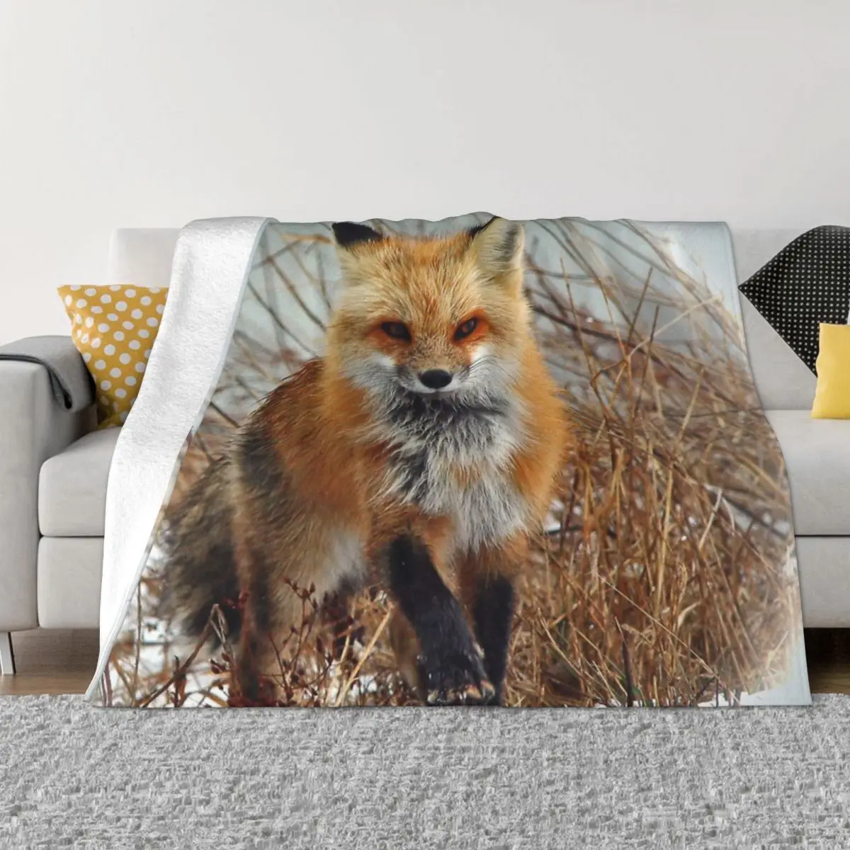 Red Fox 2 Quilt Blanket Blankets & Throws Winter Warm Blanket Throw Blanket