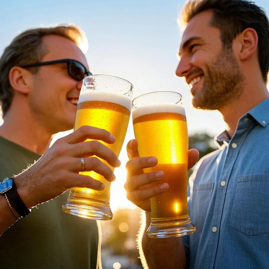 Juego de 4 vasos de pinta de cerveza Pilsner de 16 oz para servir cerveza artesanal, juego de cristalería para beber de diseño clásico, Ideal para el hogar y el Bar