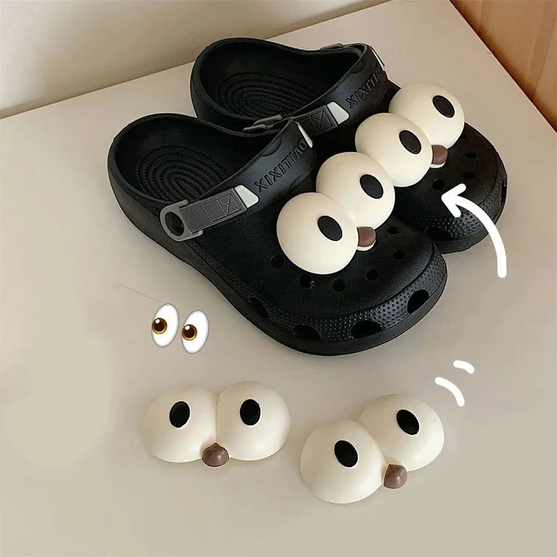 

1 Pair Cartoon Funny Big Eye Shoe Buckle DIY Decoration Shoe Charms Shoe Accessories Party Boys Girls Gift