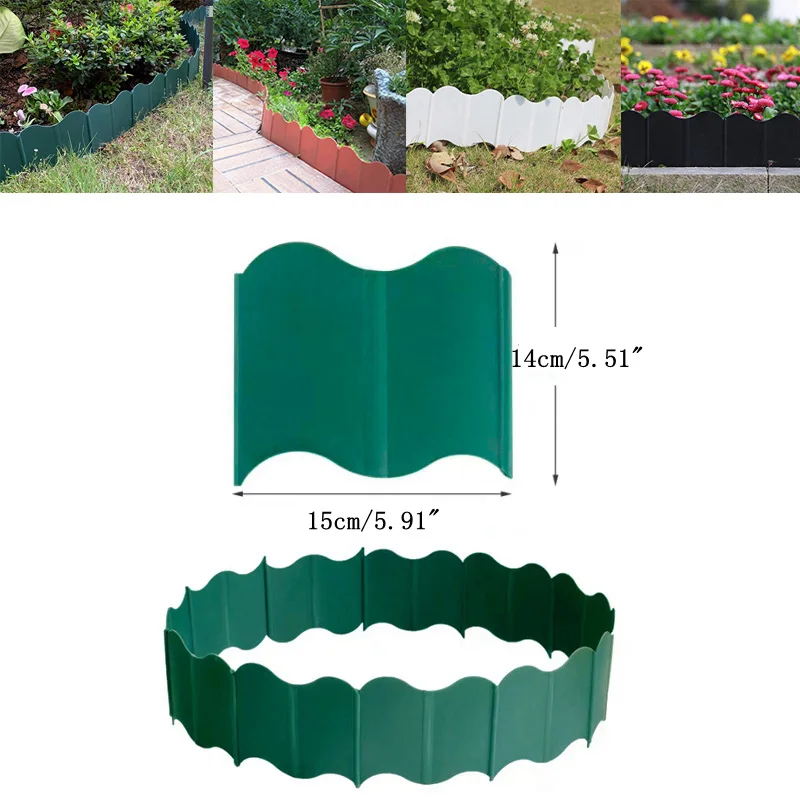 

Garden Fence Plastic Garden Plant Border Lawn Walkway Landscape Edging Partition Retaining Soil Fence Belt Garden Decorate