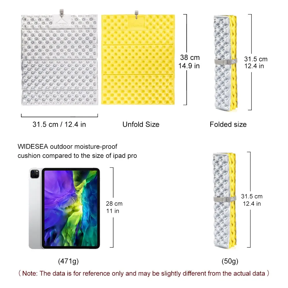 Widesea Outdoor Foldable Mat Seat Ultralight Picnic Camping Pad Waterproof XPE Foam Sitting Cushion Chair Tourist Hiking image 2