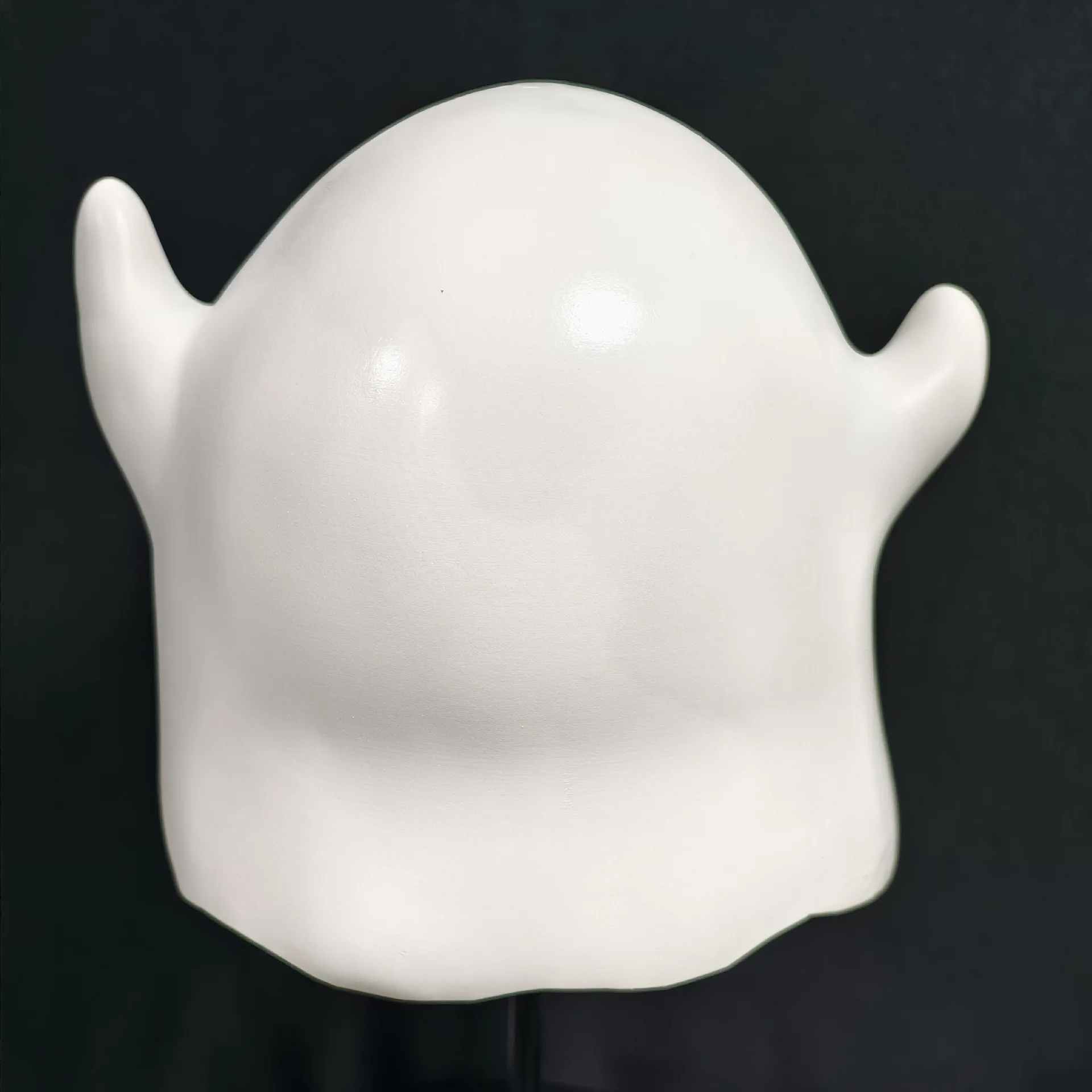 Niedliche weiße Geister-Latex-Vollkopfmaske für Halloween-Party, Cosplay-Kostüm-Requisite, gruselige, lustige Geistermaske für Erwachsene, Karnevalskostüm. – Detail 2