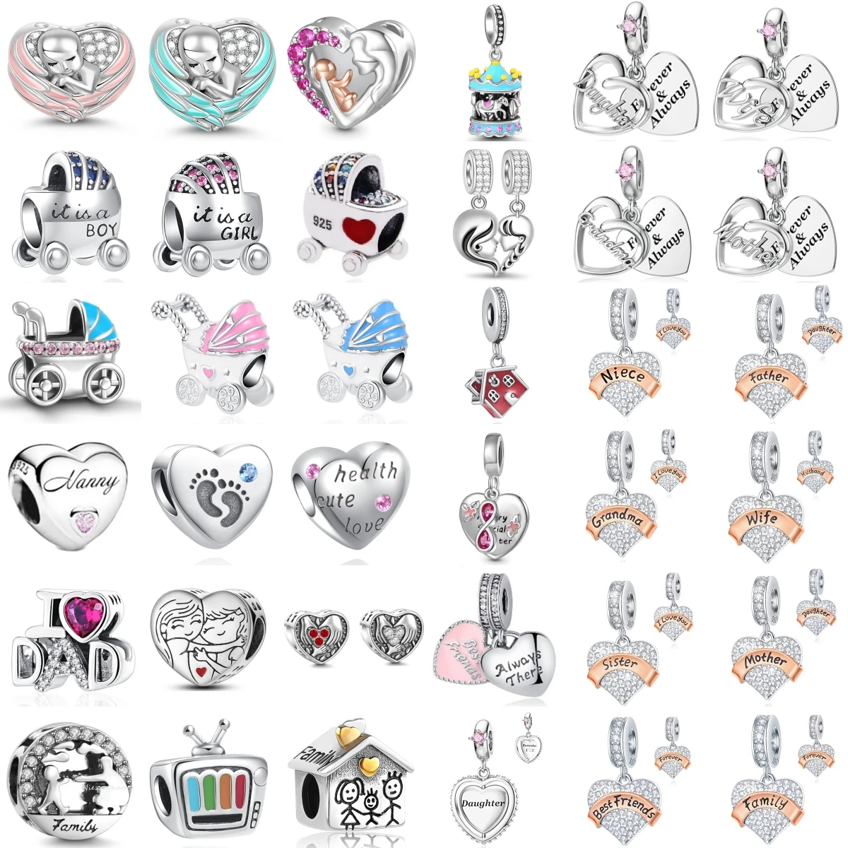 

Новый шарм из стерлингового серебра 925 пробы, подходит для оригинального браслета, аксессуары, женские ювелирные изделия, детская карусель с отпечатками ног, телевидение