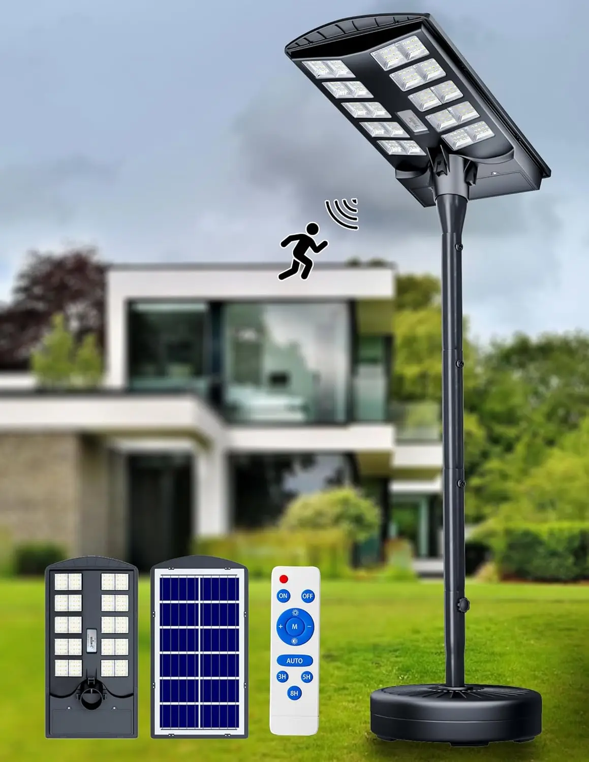 Jaynlt 8500W Solar Street Lights Outdoor With 78