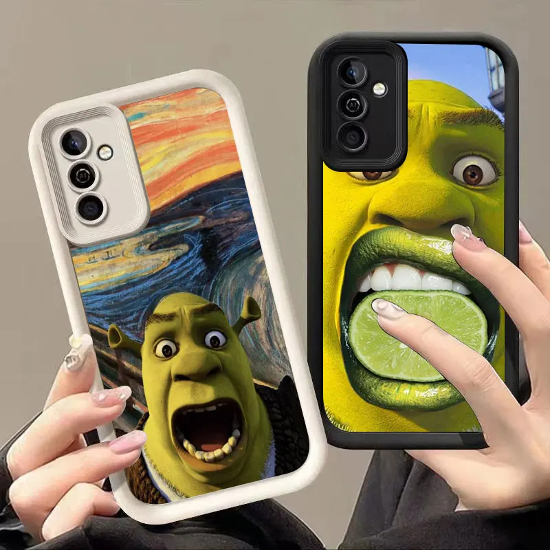 Funny S-ShrekS Soft Silicone Phone Case For Samsung Galaxy S20 S21 S23 FE S22 S24 Plus Ultra Note 20 Ultra