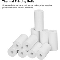 10 Rolls Printable Paper Rolls Mini Printer Paper Thermal Label 57 X 25mm White Printable Heat Sensitive Thermal Paper Rolls