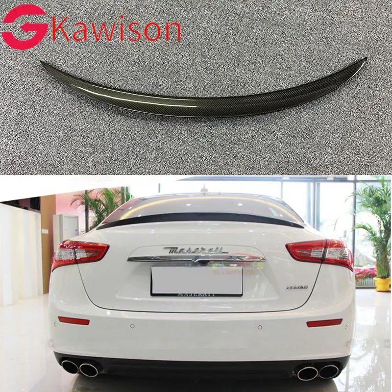 

For Maserati Ghibli Carbon Fiber Rear Spoiler Trunk Wing Wald Style 2014 2015 2016 2017- UP