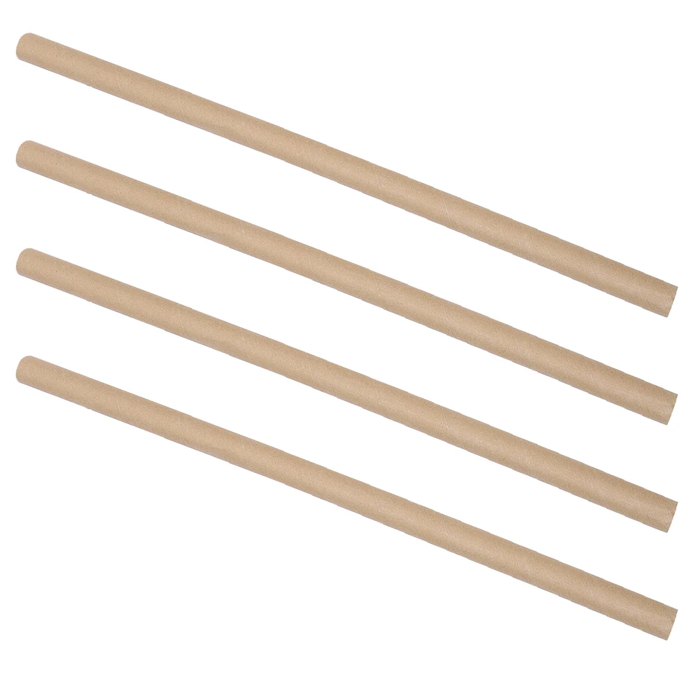 

4pcs Paper Tube Packaging Thick DIY Craft Cardboard Tubes Poster Storage Blank Cylinder Kids Project Brown Paper