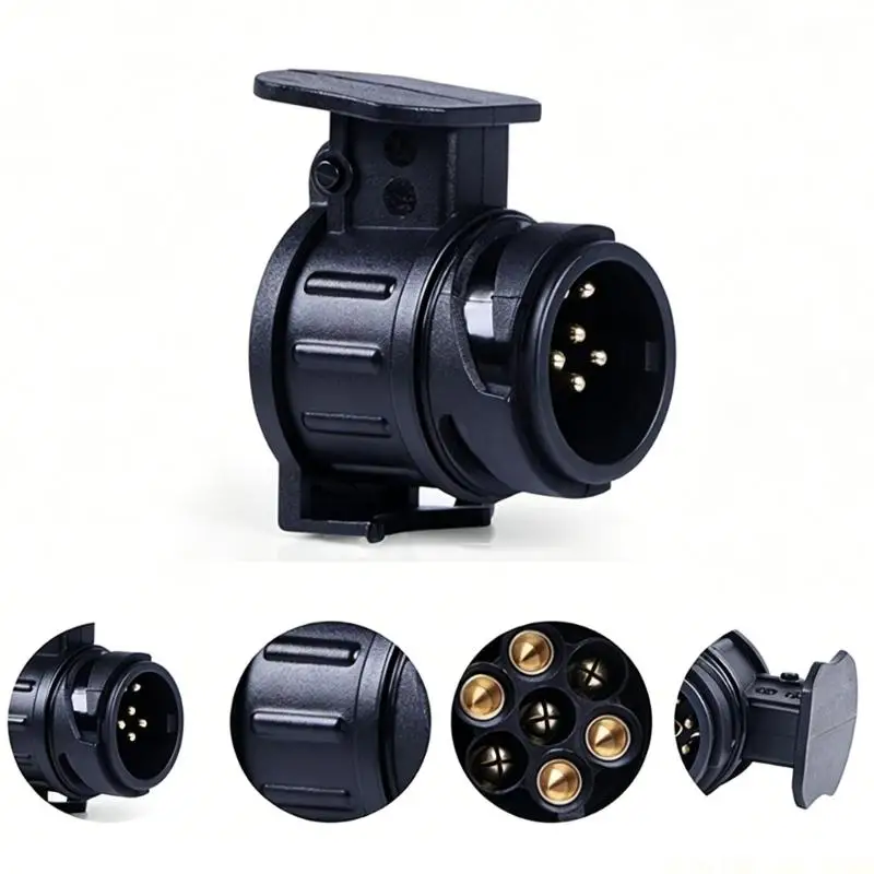 J0MA Weatherproof 13 Poles to 7 Way Truck Trailer Plug Converter for Reliable Connection Outdoor Use Stable Electrical Link