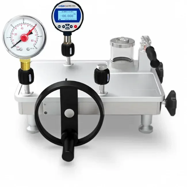 

HSIN611 Hydraulic Water Pressure Calibrator Desktop 700bar High Pressure Calibration Pump Dial Pressure Gauge Menometer