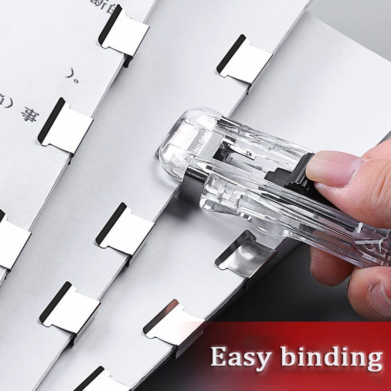 50pcs Paper Pusher Clips Set Binder Clips Paper Clamps for Office School Document Organizer Portable Clip Stapler Not Harm Paper