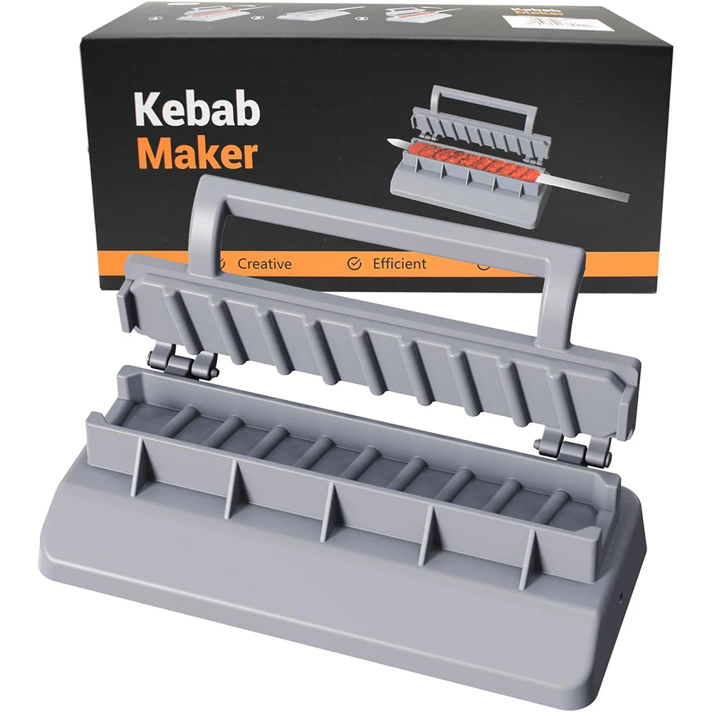 LMETJMA Large Kebab Maker Press Plastic Kebab Maker Press Machine Manual Kabob Maker Mold Kabob Maker Barbecue Skewers For BBQ