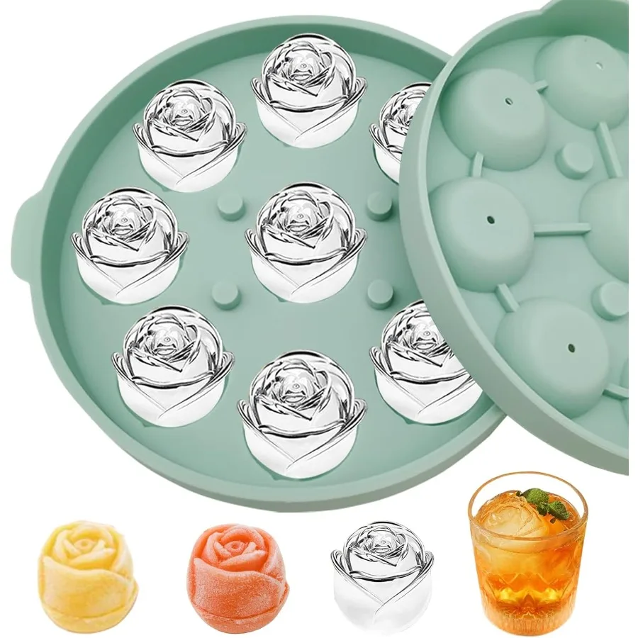 

Форма для льда в виде розы, силиконовый лоток для кубиков льда, формы для розового льда для коктейлей, момоза, виски, лотки для кубиков льда для Fre