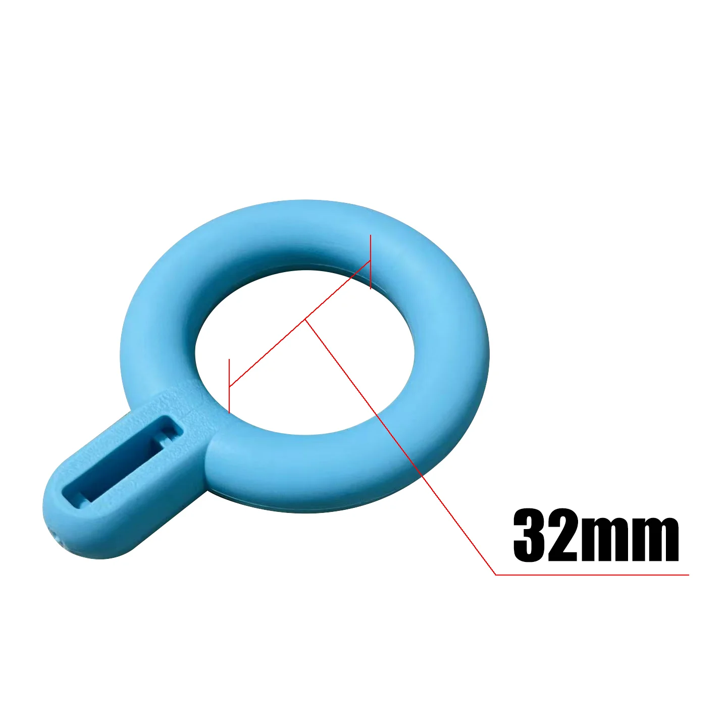 Fascia gun massage head double ring accessory 32mm smooth silicone ring