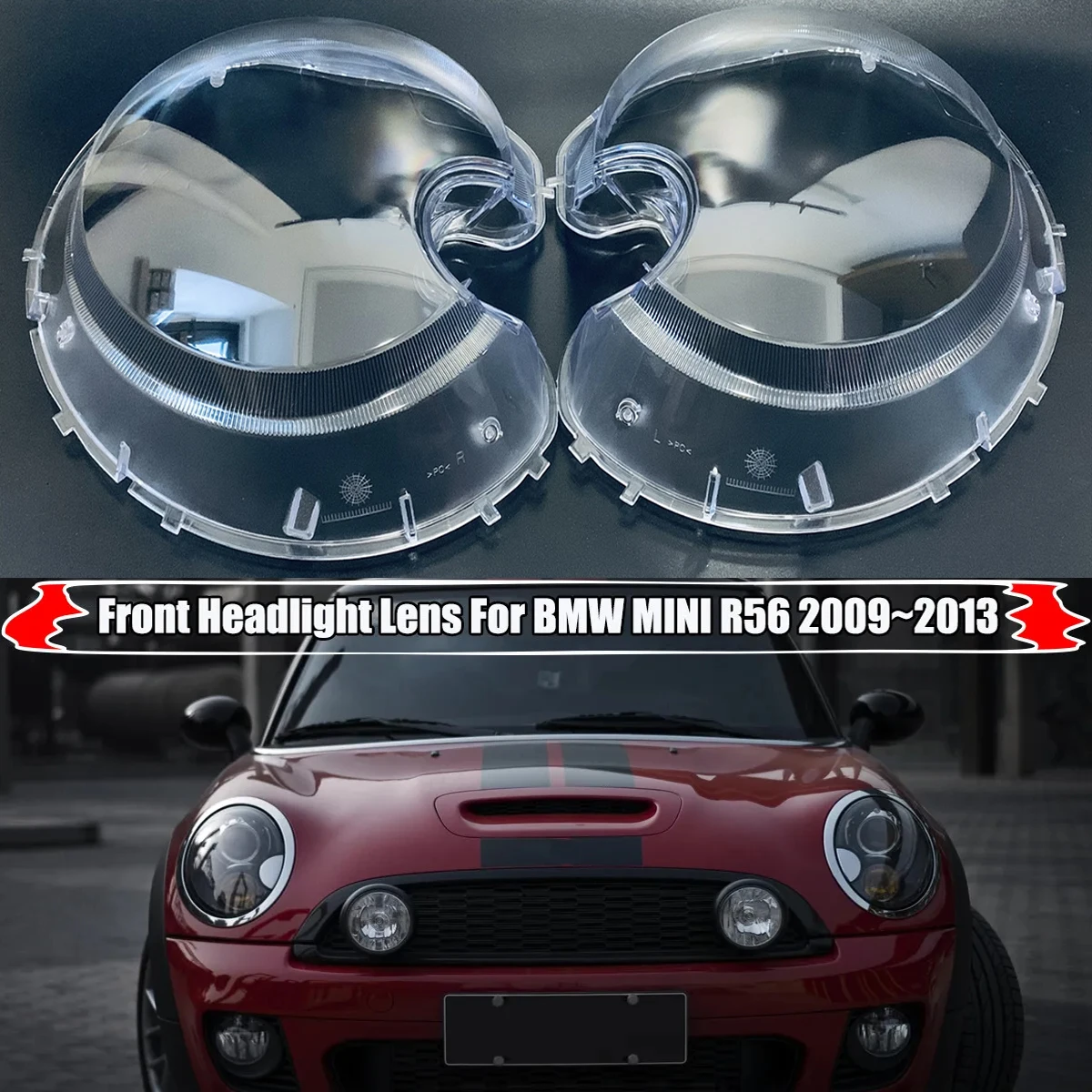 Для BMW MINI R56 Cooper 2009-2015 левая/правая крышка объектива передней фары, прозрачный абажур, прозрачная крышка автомобильной фары