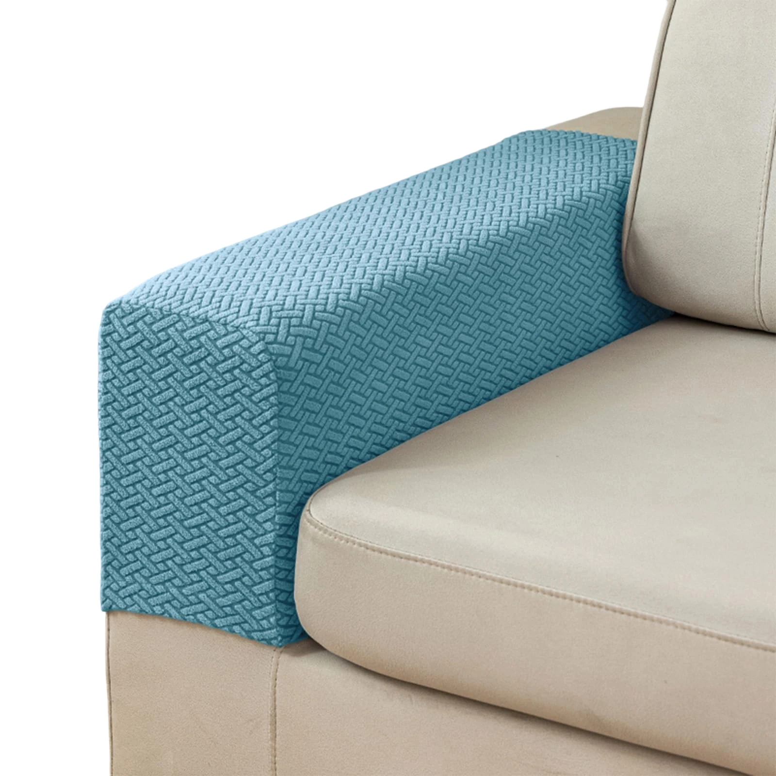 Solid High Elastic Couch Sofa Arm Covers Arm Covers Polyester Stain-resistant Furniture Protector Washable Armchair Slipcovers