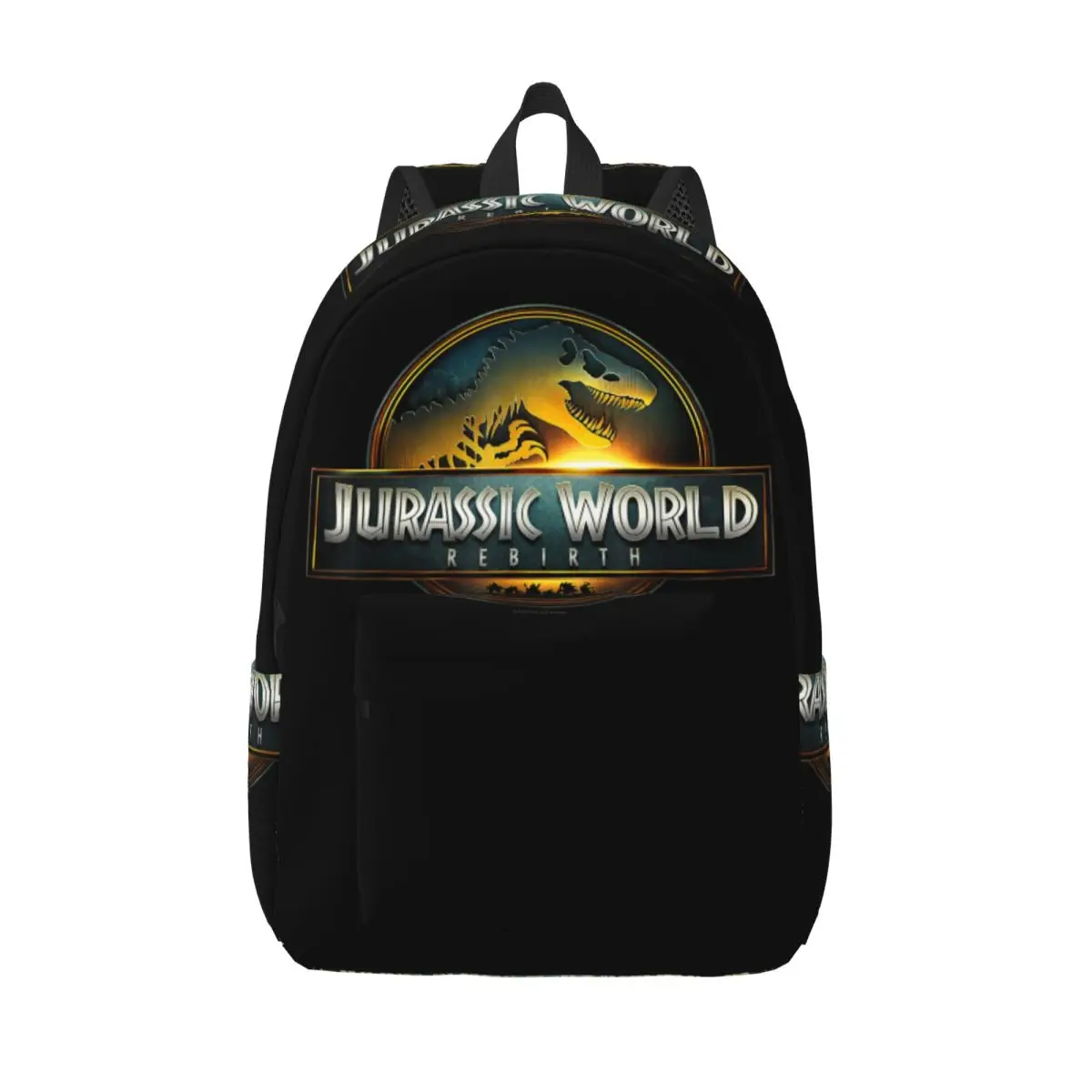 Jurassic World Rebirth ภาพยนตร์โลโก้กระเป๋าเป้สะพายหลัง Trekking กระเป๋าเป้สะพายหลังนักเรียน Unisex Designer กระเป๋าโรงเรียนขนาดใหญ่ตลก Rucksack
