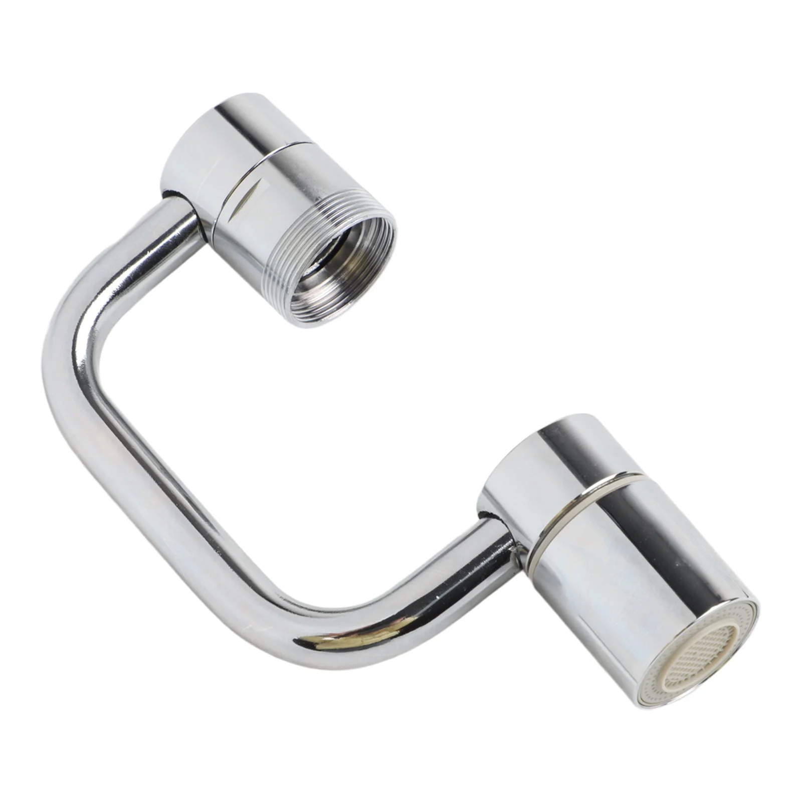 Water Spout Connector with Stainless Steel Mechanical Arm Adjustable Positioning and Foaming Nozzle for Sink Use