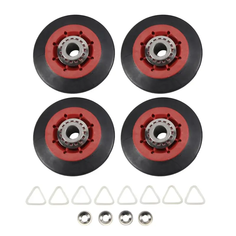 4PCS Roller Drum Dryer Fit For Whirlpool, Kenmore - 8536974 Replaces, 8536973, W10314171, WPW10314173, PS11752609
