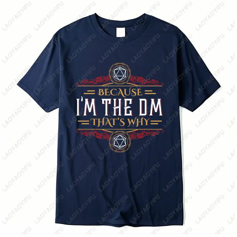 Dungeons and Dragons Lover Cotton TShirt DM Master RPG Tabletop Game D20 Dice Fantasy Warrior Tops Magic Playing Men Women Tees