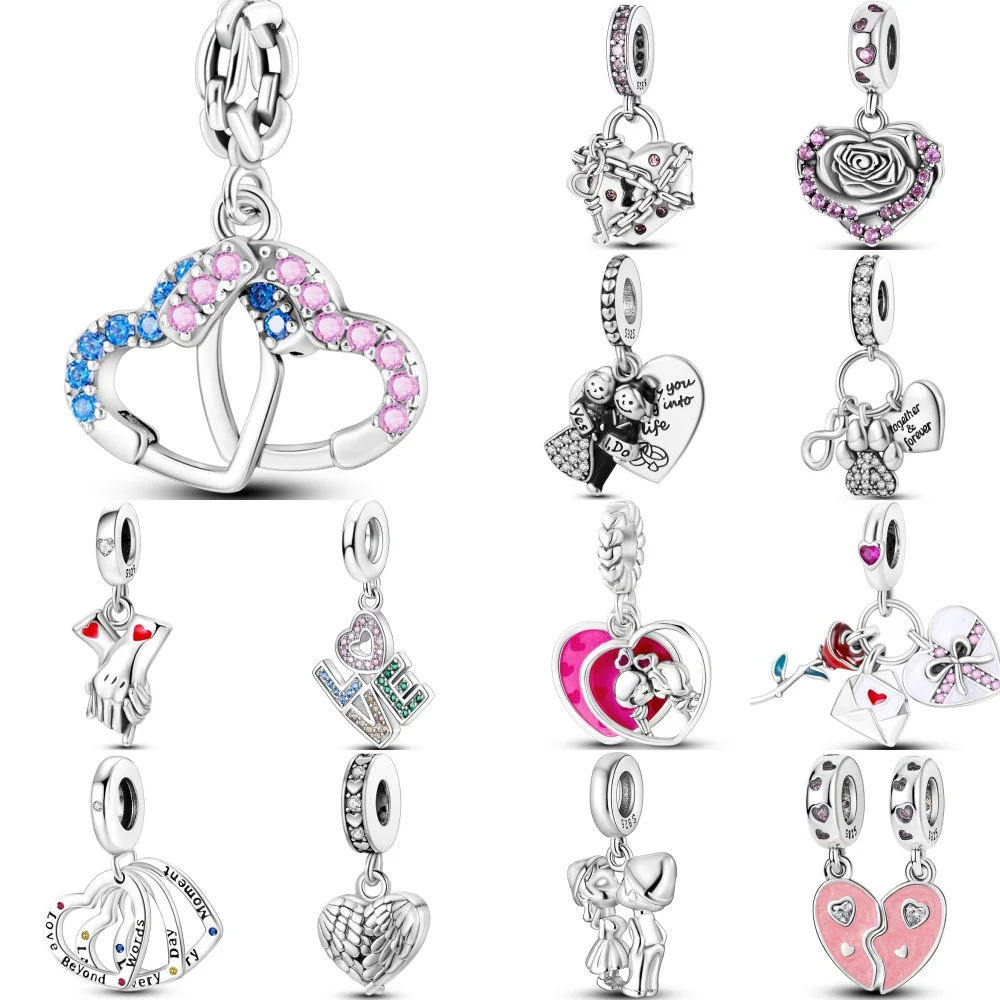 Heißer Verkauf Sterling Herz schöne Dinge Serie Charms Perlen Anhänger passen Original Pandora Armbänder S925 DIY Schmuck Geschenk