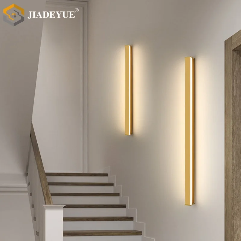 modern minimalista led strip lampada de parede sala quarto cabeceira lampada linha golden decoracao interior 01