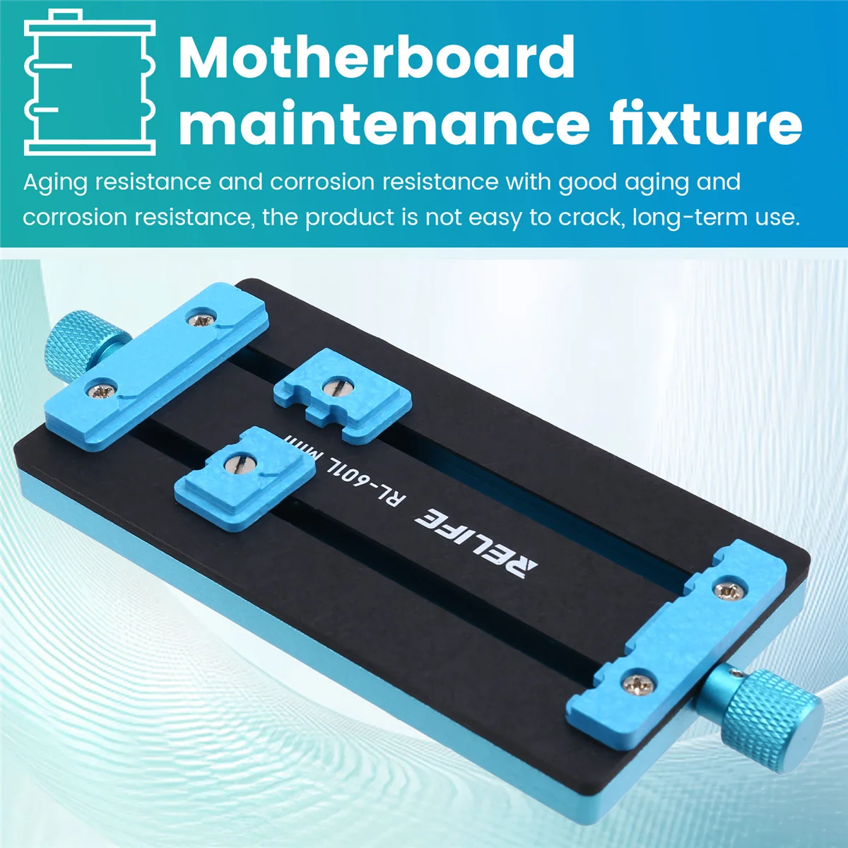 HHTL RL-601I Dispositivo di fissaggio con clip in metallo regolabile rotante universale per strumenti di riparazione per saldatura di chip IC della scheda madre del telefono cellulare