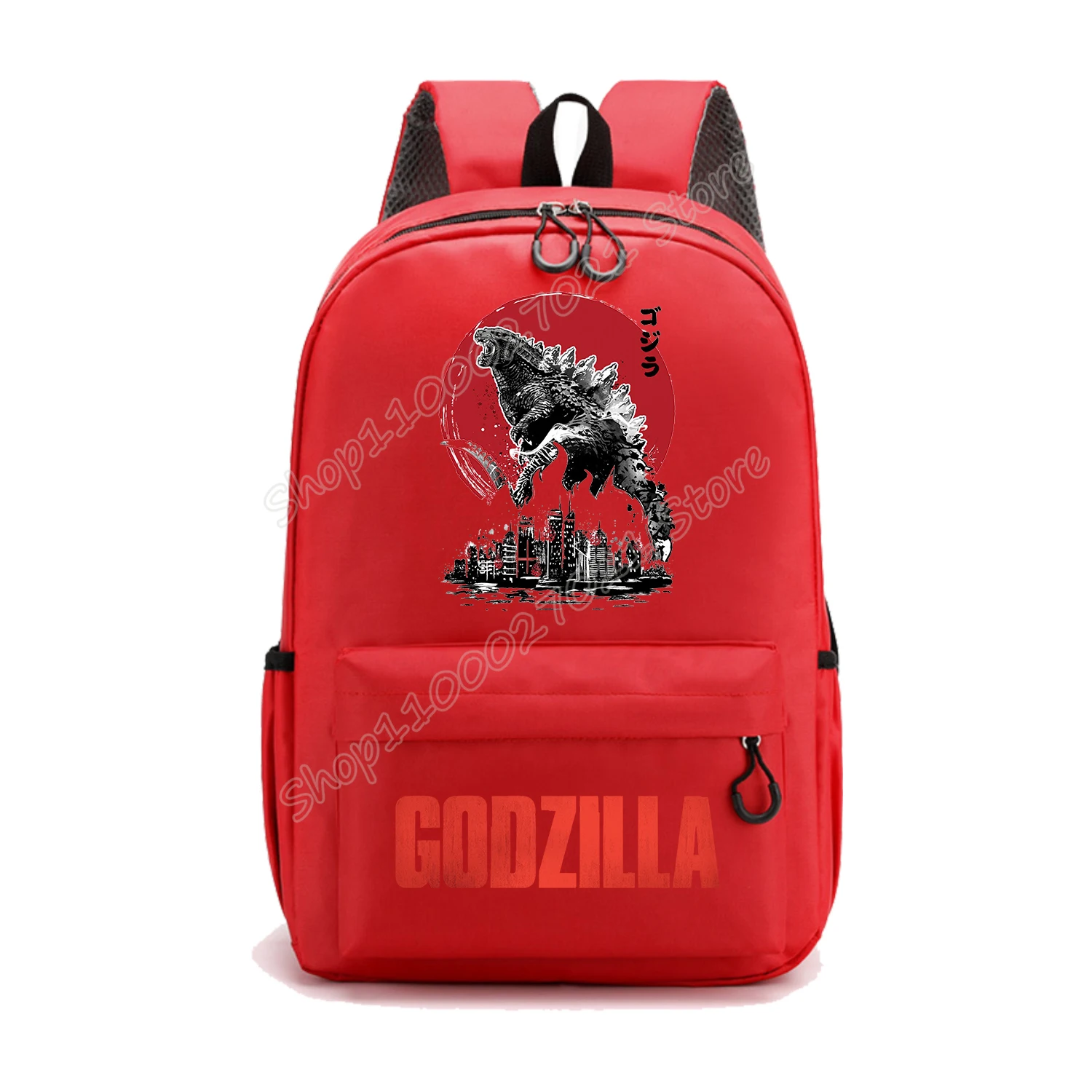 Godzilla Backpack New Anime Schoolbag Cartoon Schoolbag Fashion Boys Girls Red Blue Knapsack Student Large-capacity Bookbag Gift view 6
