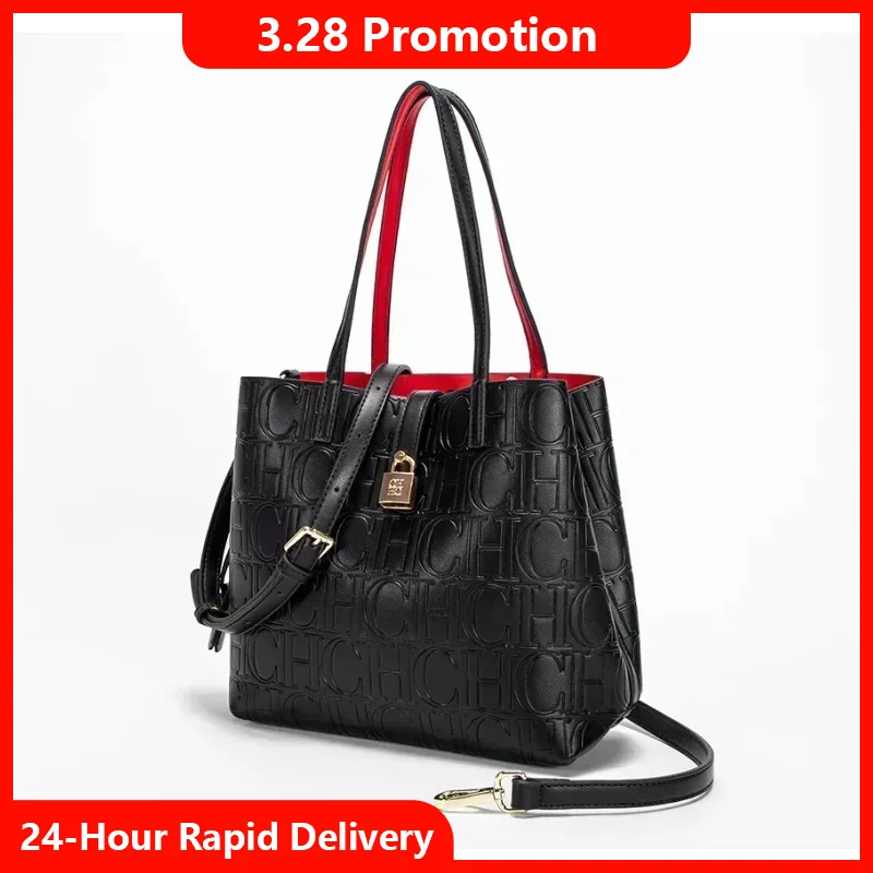

CH High-quality Fashionable Letter Printed Handbag Large Capacity Solid Color High-end Feel Versatile Women's Shoulder Bag