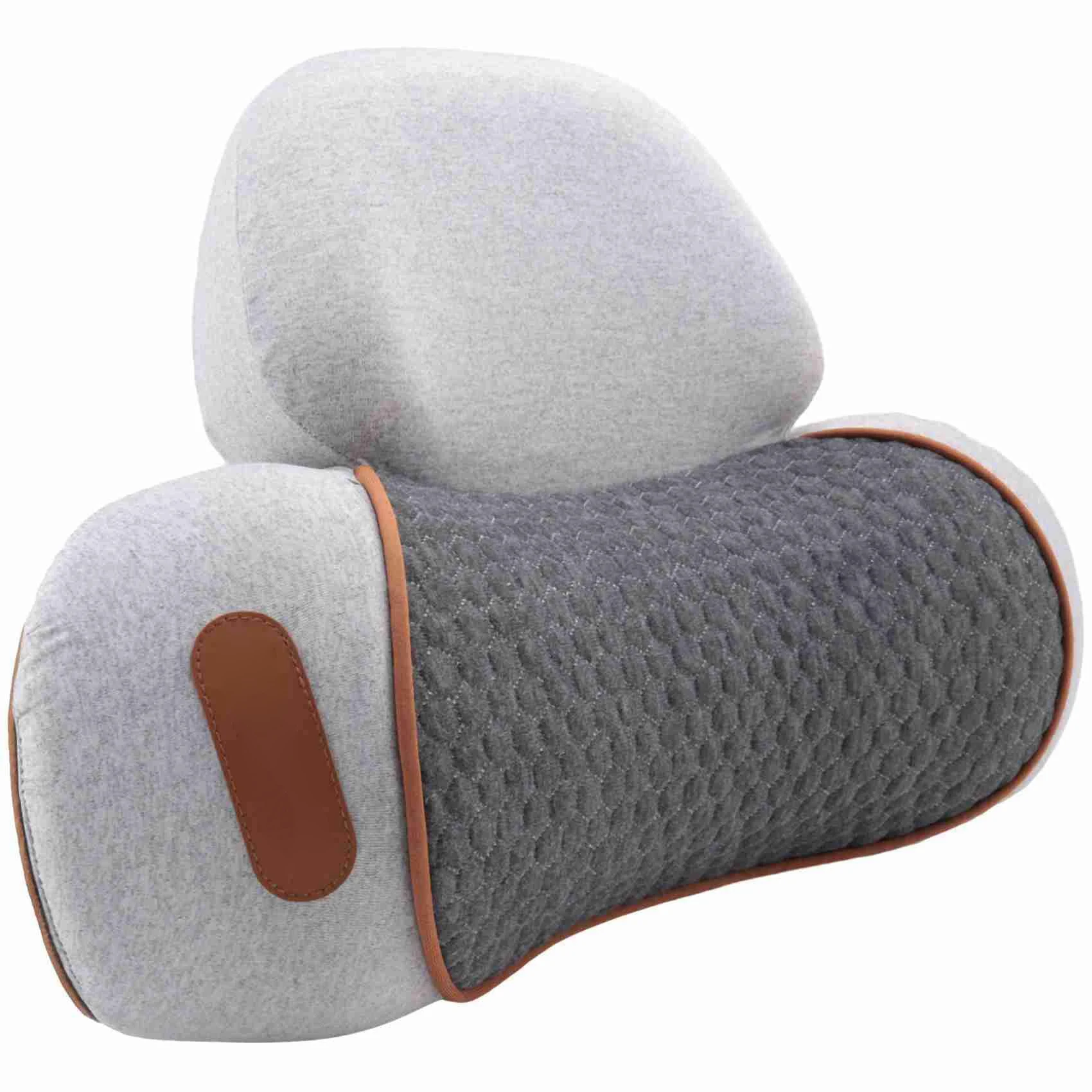 Oreiller de massage cervical électrique, compresse chaude, vibration, traction du cou, relaxation, sommeil, mousse à mémoire de forme, support (D)