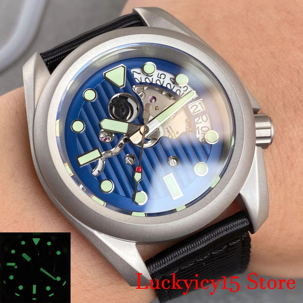 

Special Design Moon Skeleton Hollow Dial Tandorio 40mm Diver 200m NH35A Military Mechanical Watch 3.8 Crown Reloj Watch