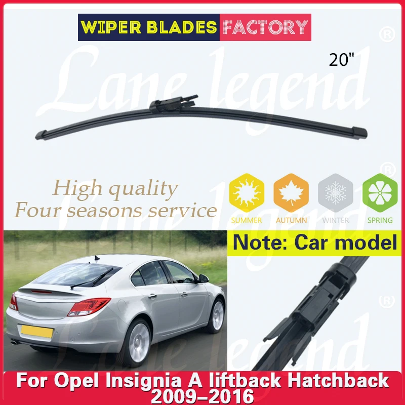 Bilah Wiper belakang 20 "untuk Opel Insignia A liftback Hatchback 2009 2010 2011 2012 - 2016 kaca depan kaca depan jendela belakang