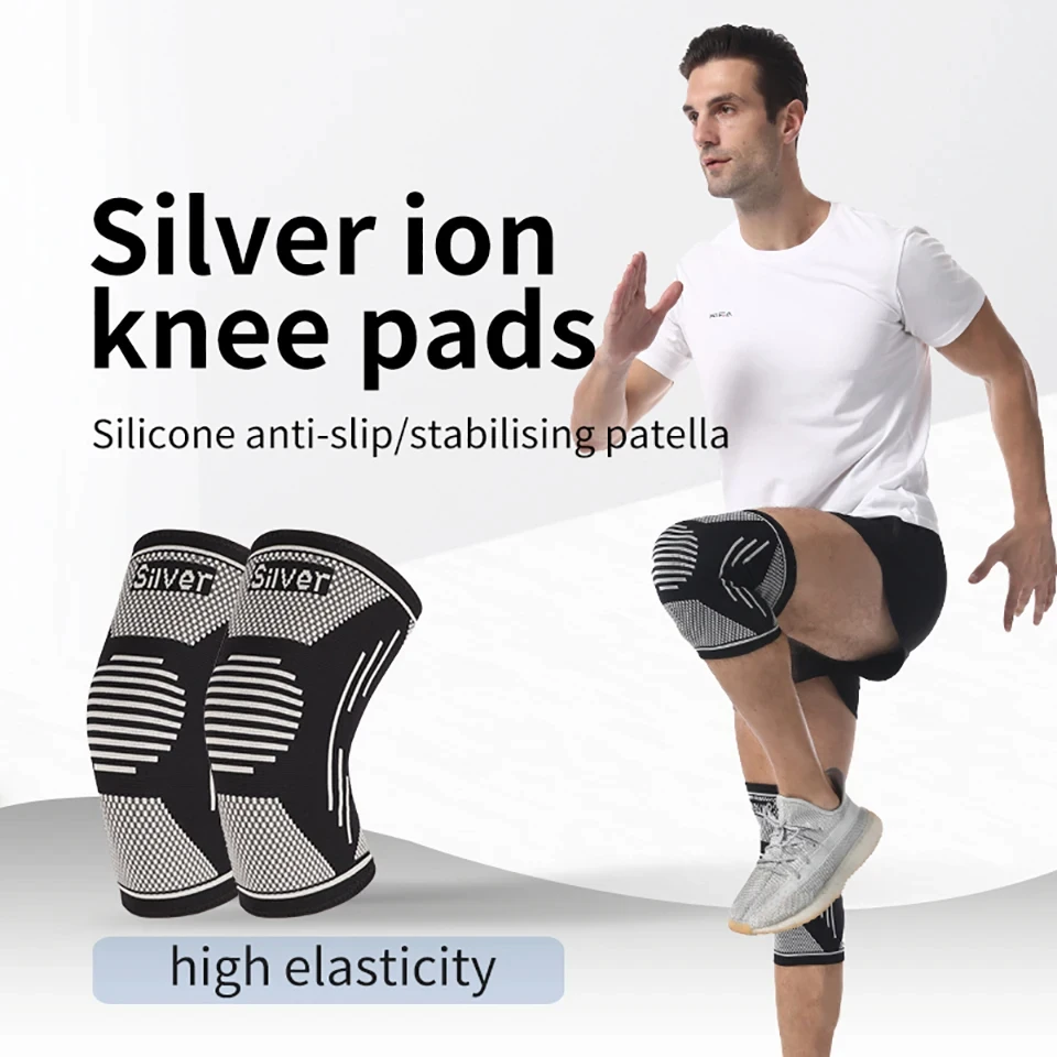 Silver Ion Knee Brace Arthritis Pain-Knee Sleeve Knee Pain Compression Sleeve Sports Workout Knee Pain Relief Men Women Unisex