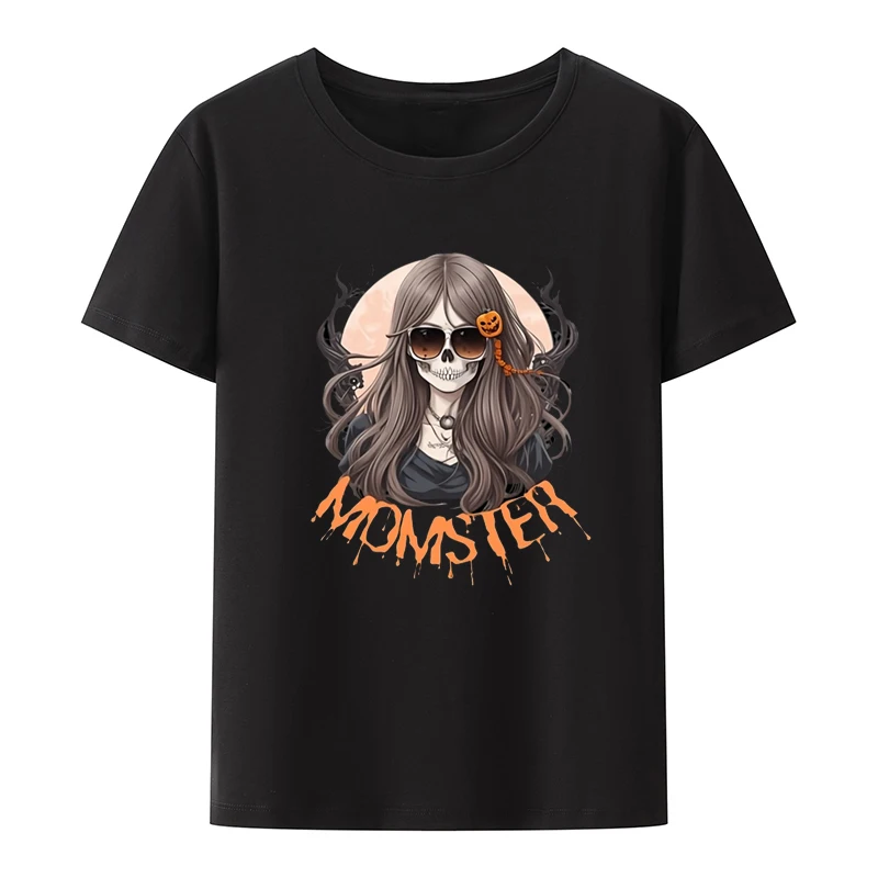 Momster Graphic T-shirts Halloween Festivals Print Tee Men's Shirt Summer Street Fashion Cool Tshirt Roupas Masculinas Leisure