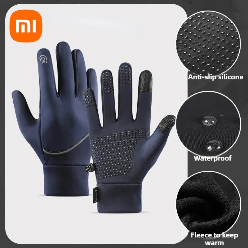 Xiaomi Winter Warm Gloves for Men Women Wind Waterproof Non-slip Touch Screen Thermal Sports Glove for Hiking Skiing Fishing