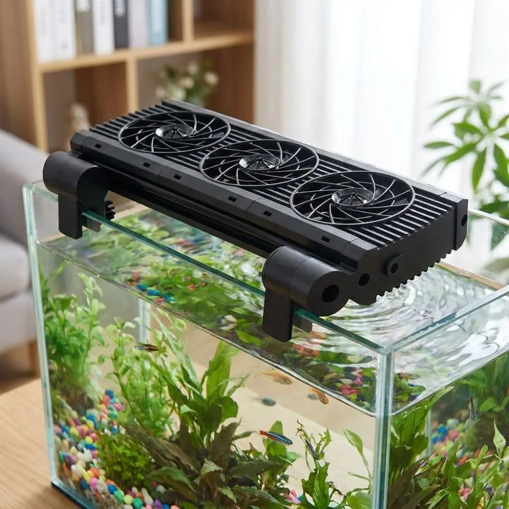 1/2/3/4/5/6 Head Aquarium Cooling Fan Silent Wide Angle Heat Dissipation Fan Heat Dissipation Low Noise Fish Tank Chiller Fan