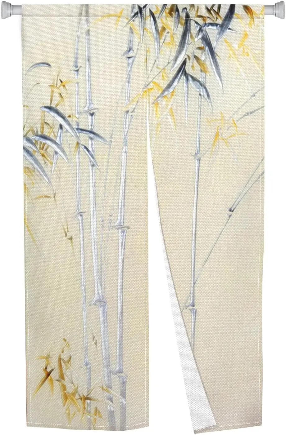 Japanese Style Doorway Curtain Long Window Treatment Bamboo Forest Printing Door Tapestry Panel Feng Shui Room Divider Kitchen