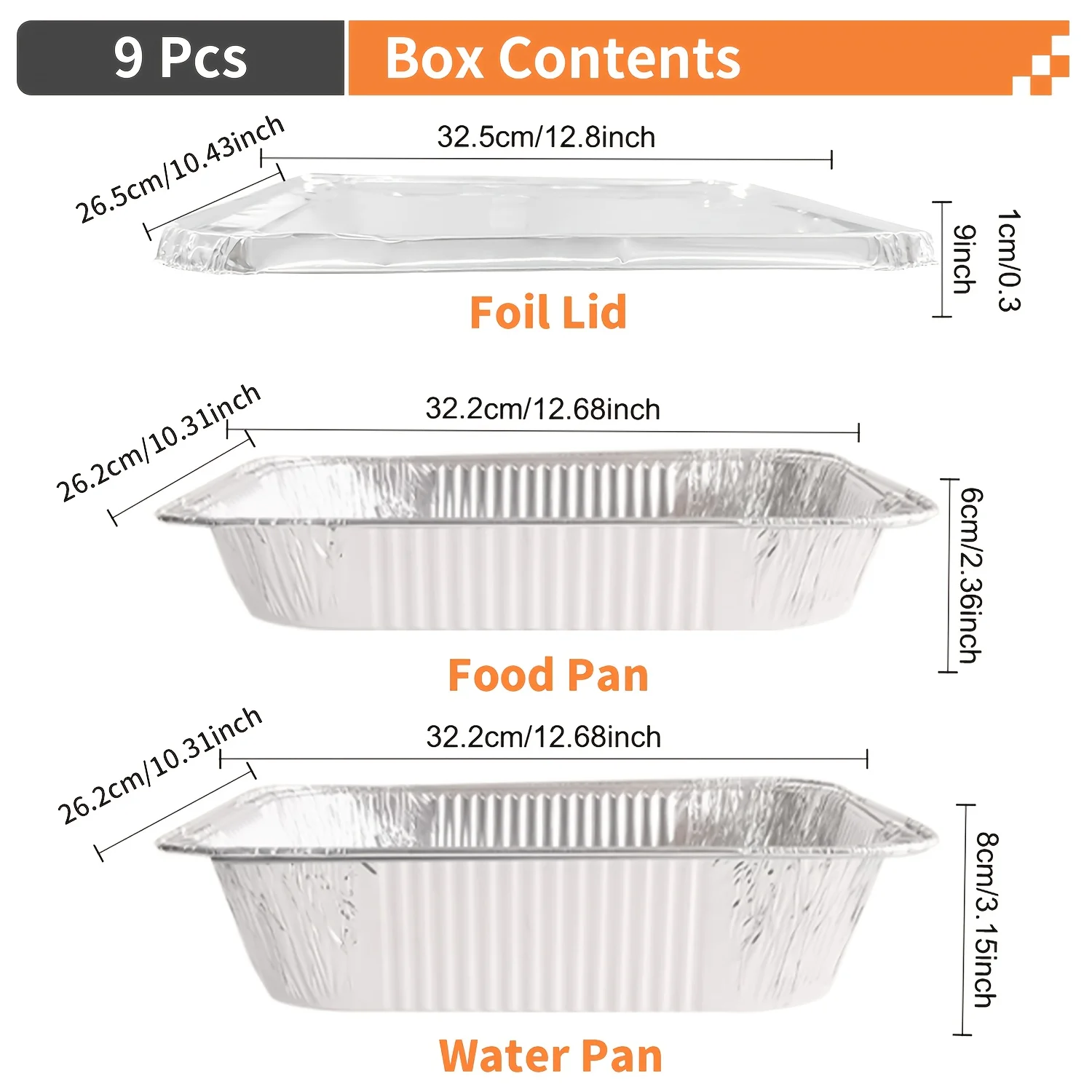 

9 Set, Half Size Disposable Buffet Heating Set, Deluxe with Iron Rack, Including 9 Pot Warmer Racks, 9 Sets of Aluminum Plates And Lids, 3 Spoons, 3 Forks, 3 Clips, 9 Can Oil Cans, Can Be Used for Family Gathering Buffet Party Food Heating