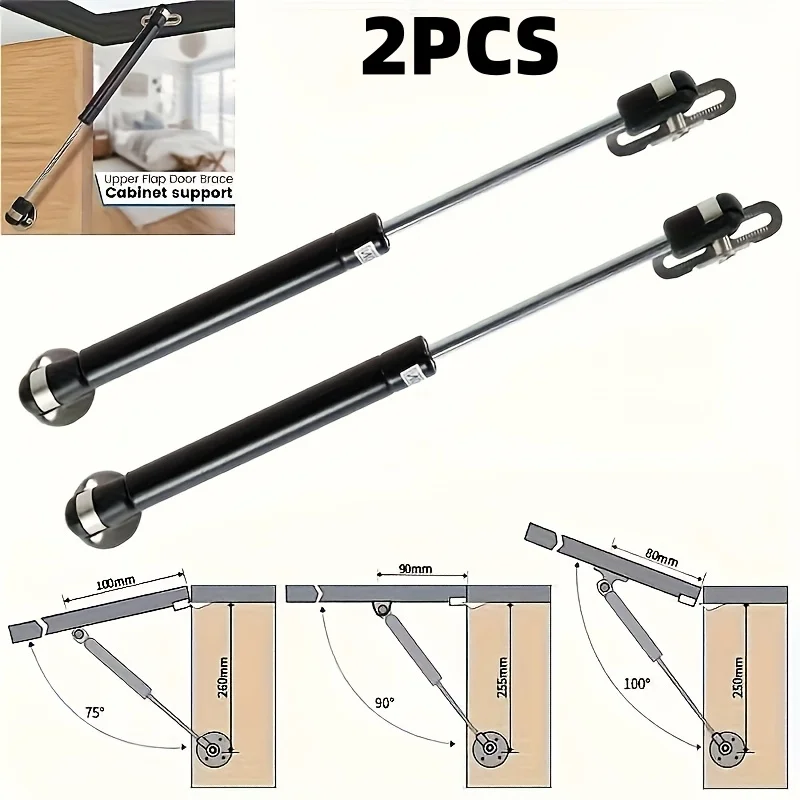 2 Pezzi Ammortizzatori a Gas per Pistoni Idraulici, Supporti di Sollevamento per Coperchi, Finestre, Armadietti, Porte, Coperchi di Scatole Portaoggetti e Contenitori per Attrezzi