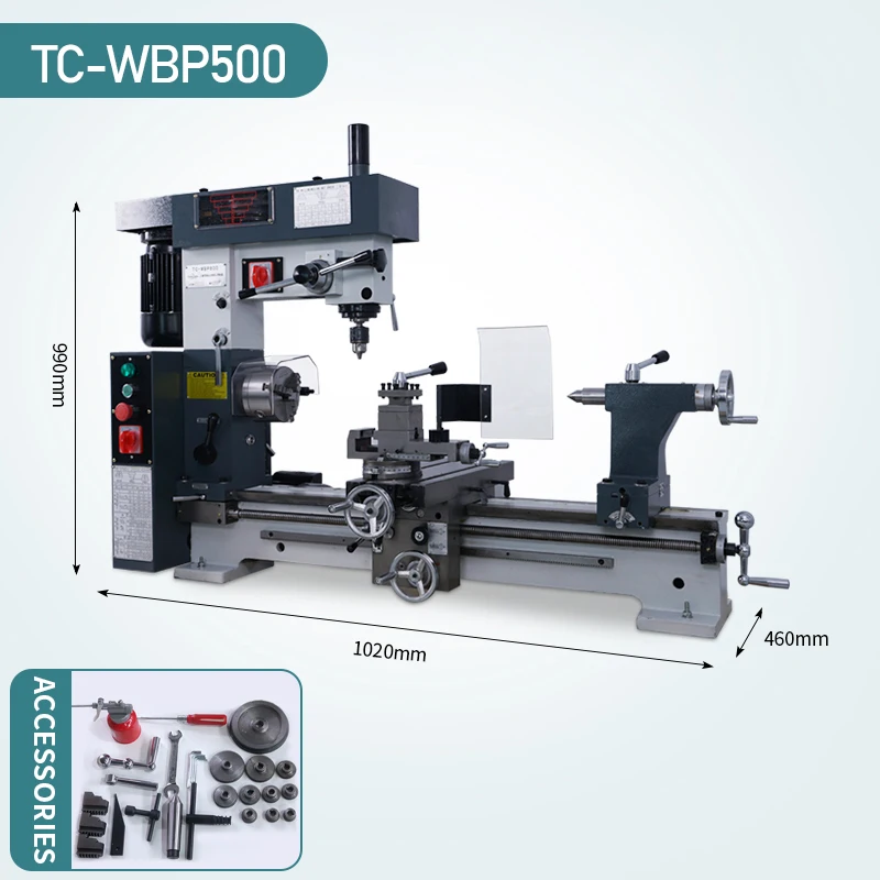 Multifunctional horizontal lathe Micro drilling and milling machine Desktop universal workbench