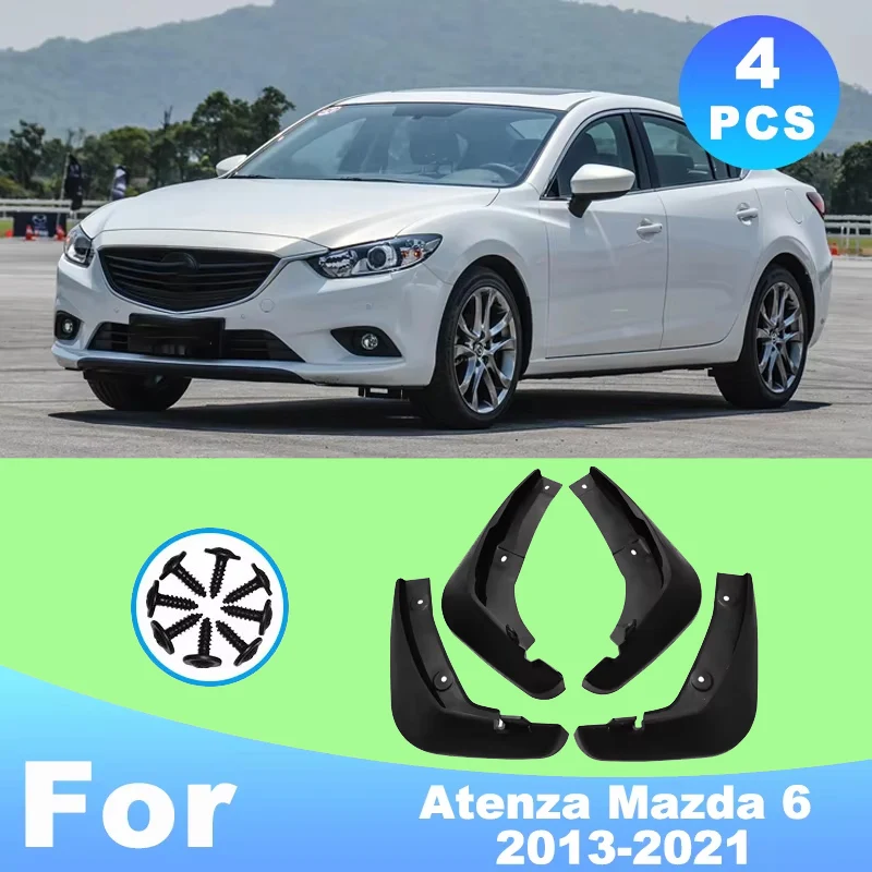 

For Atenza Mazda 6 2013-2021 Automotive Tire Mudguard Waterproof Prevent Mud Splashing Car Mud Flap Fender Trim 4pcs Accessories