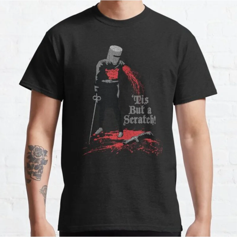 

Funny Tis But a Scratch The Black Knight Monty Python and the Holy Grail Movie Humor gift T shirt for men Large size Tops S-6XL