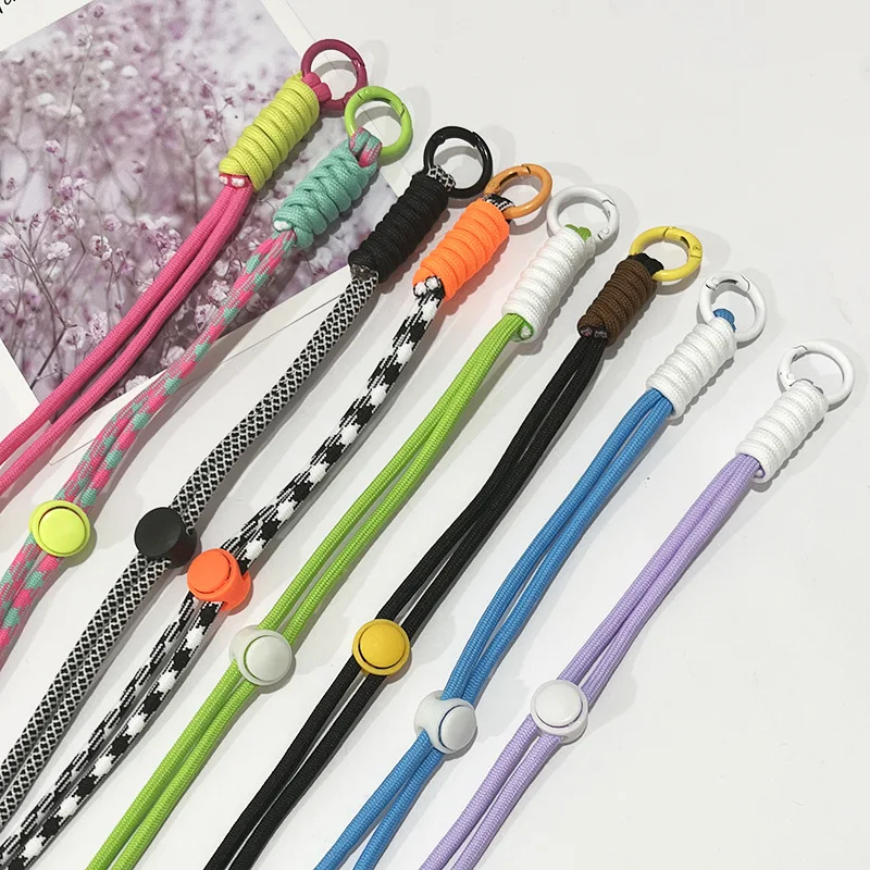 Adjustable Nylon Phone Lanyard Strap Crossbody Universal Outdoor Mobile Phone Case Hang Anti-lost Wrist Strap Chain