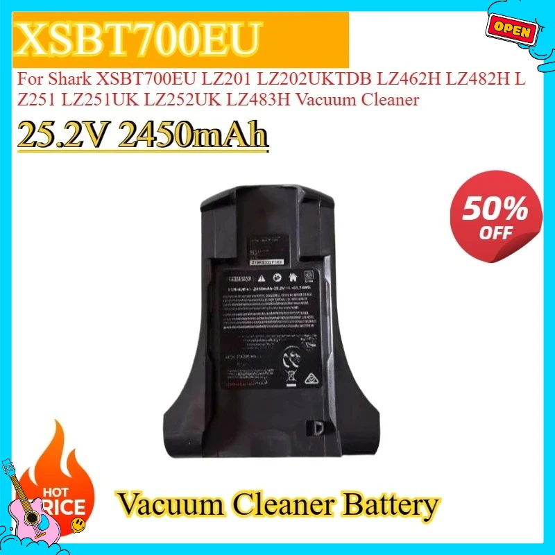 

New Replacement Battery 2450mAh for Shark XSBT700EU LZ201 LZ202UKTDB LZ462H LZ482H LZ251 LZ251UK LZ252UK LZ483H Vacuum Cleaner