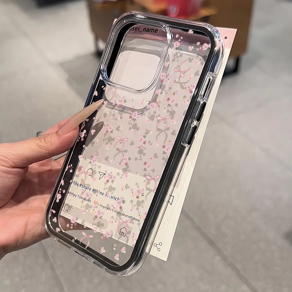 2 في 1 كاندي اللون زهرة جراب هاتف آيفون 17 برو حافظة آيفون 16 13 11 15 14 12 برو ماكس 17 الهواء لينة للصدمات غطاء شفاف