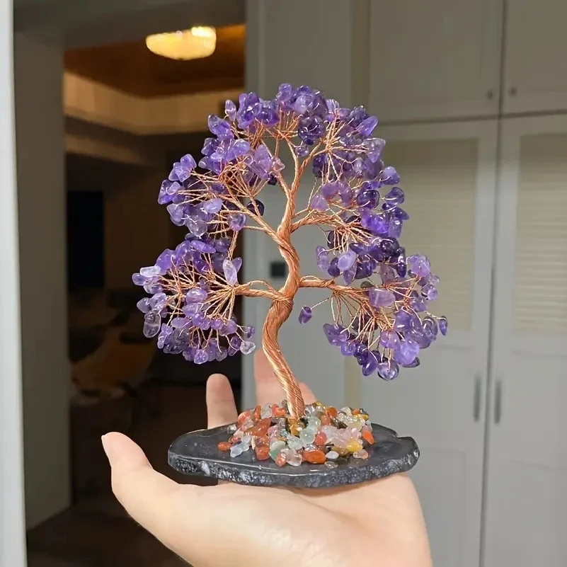

Natural Amethyst Wealth Tree, Suitable For Home Decoration Meditation Gifts, Fine Crystal Decorations