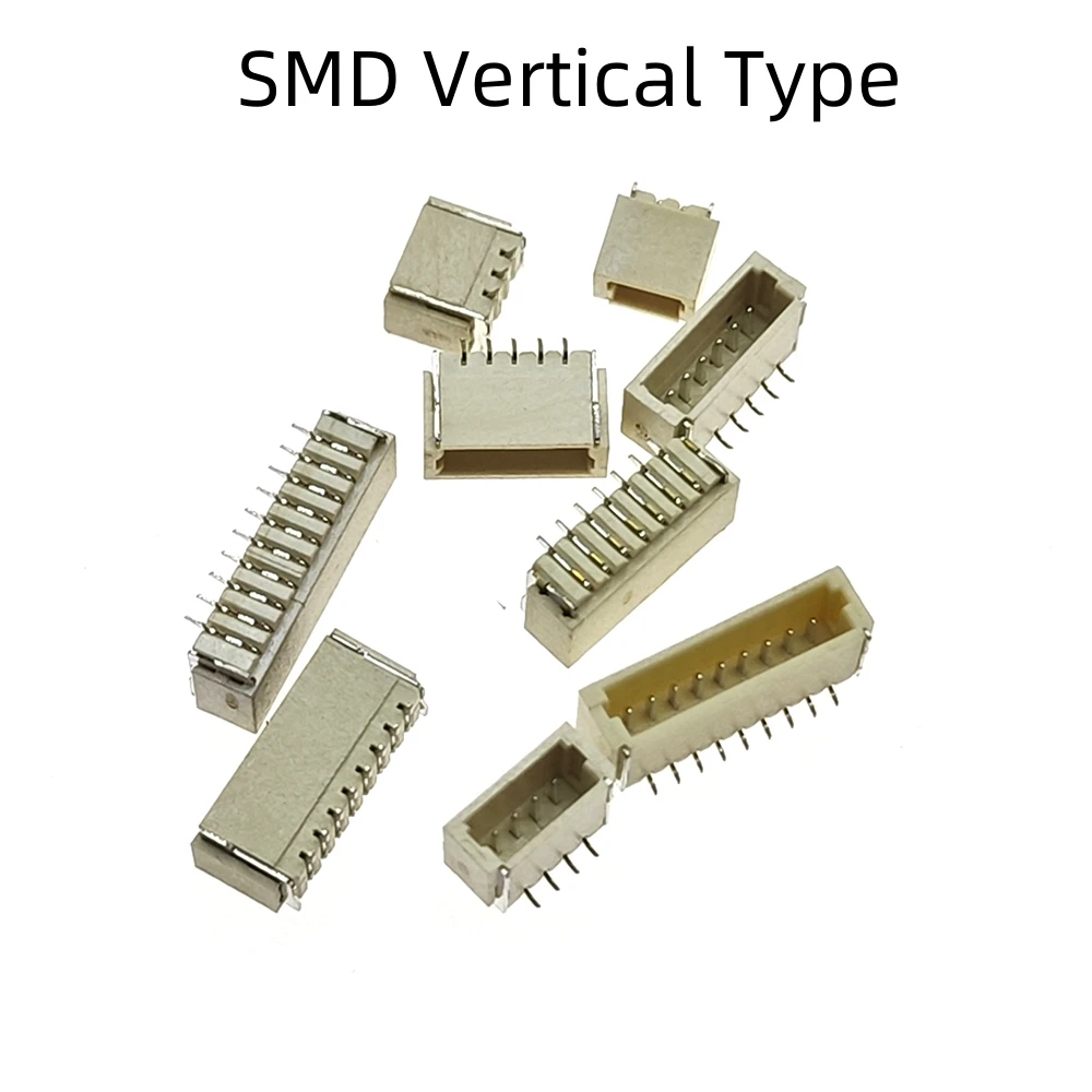 20pcs SH1.0 SMD SMT 1.0MM Pitch Male pin header Vertical/Right Angle connector 2P/3P/4P/5P/6P/7P/8P/10P For PCB Board SH Socket