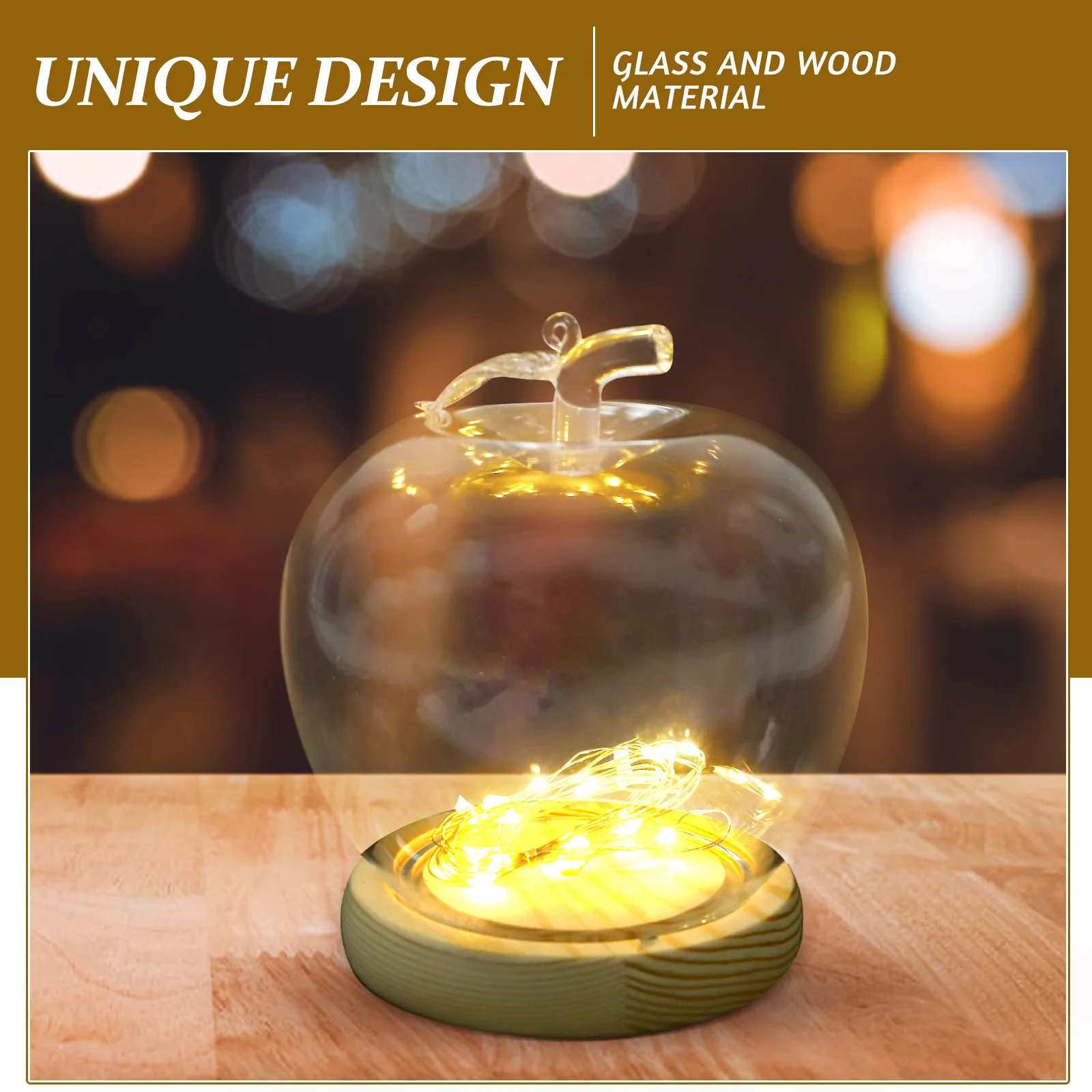 

Apple Glass Cover Apples Dome Transparent Cake Decorations Delicate Clay Crafts Office Christmas