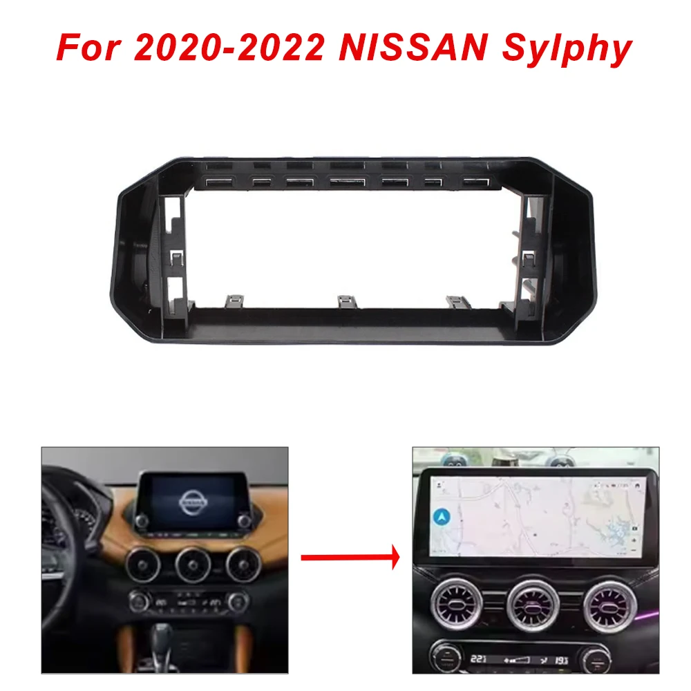 

12,3-дюймовая автомобильная лицевая панель для экрана NISSAN Sylphy 2020-2022 гг. Android Dash Panel Fascias Frame
