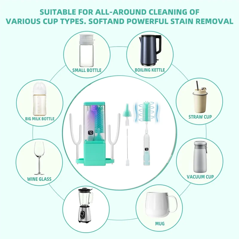 

ABBP-Электрическая щетка для бутылочек, Электрическая щетка для чистки детских бутылочек, Мойка для детских бутылочек, Автоматическая щетка для чистки бутылочек